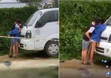 Cặp đôi nện nhau giữa đường