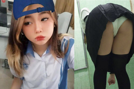 Clip sex nữ sinh mông to lộ quần chíp